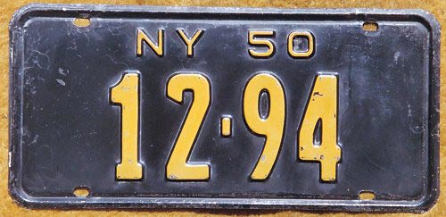 New York license plate image