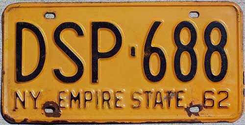 New York license plate image