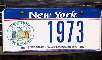 New York license plate image