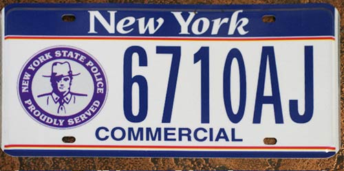 New York license plate image