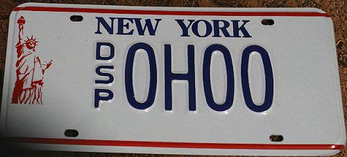 New York license plate image