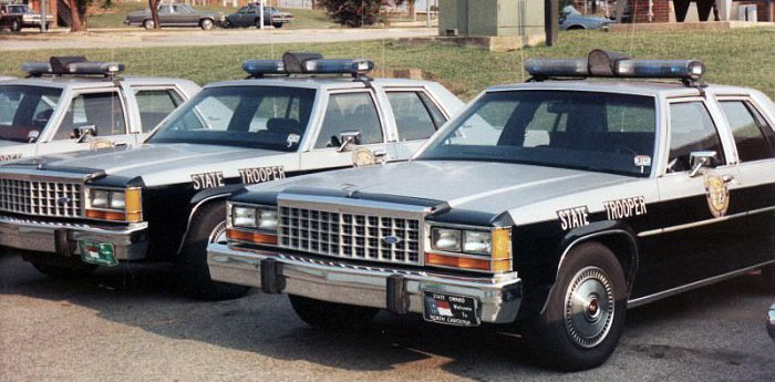 North Carolina police cars