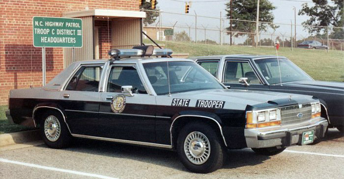 North Carolina police license plate image