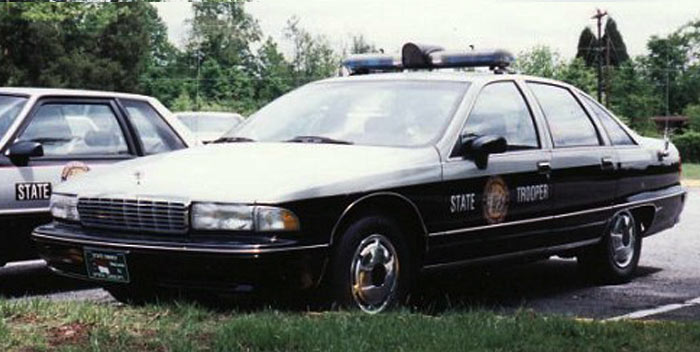 North Carolina police license plate image