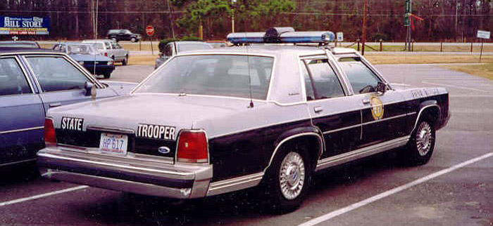 North Carolina police license plate image