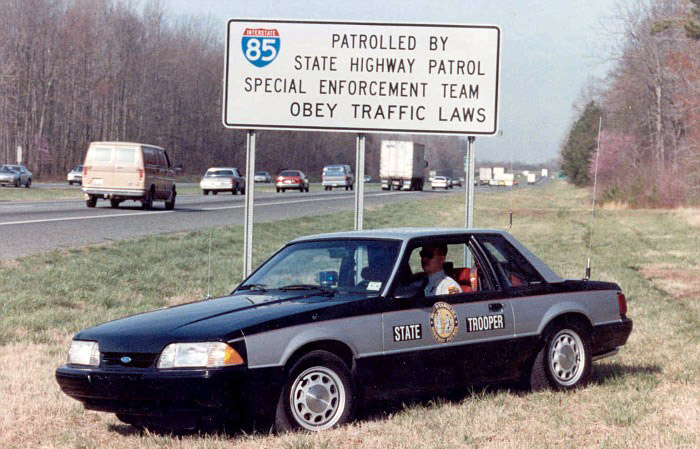 North Carolina police license plate image