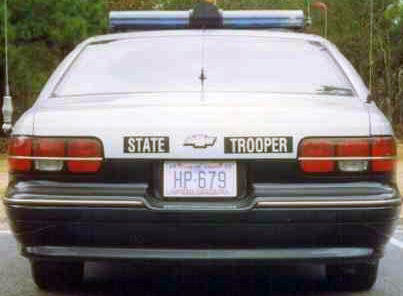 North Carolina police license plate image