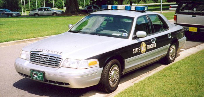 North Carolina police license plate image