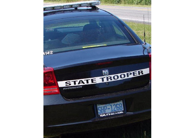 North Carolina police license plate image