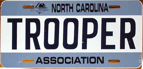 North Carolina police license plate image