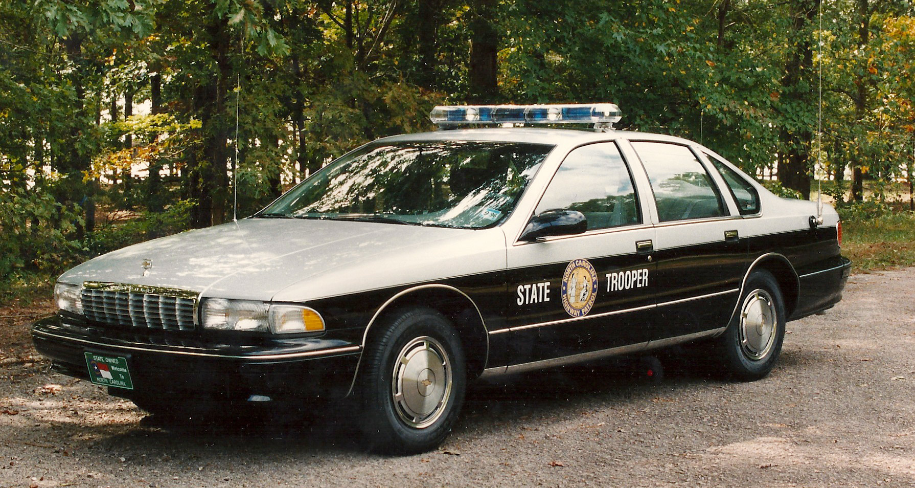 North Carolina police license plate image