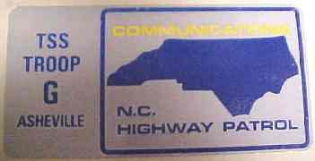 North Carolina police license plate image