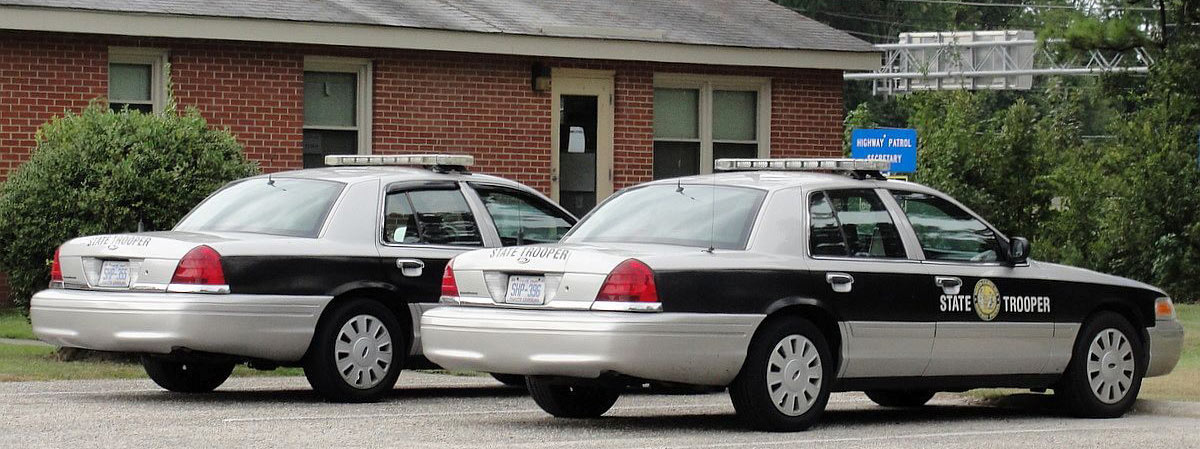 North Carolina police license plate image