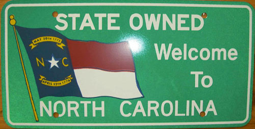 North Carolina police license plate image