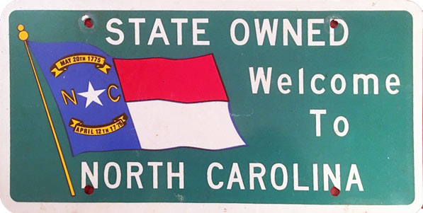 North Carolina police license plate image