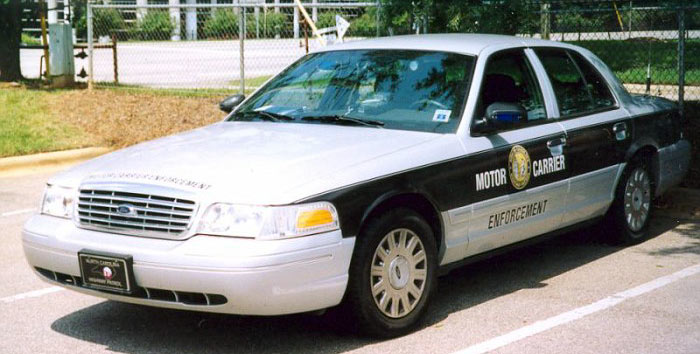 North Carolina police license plate image