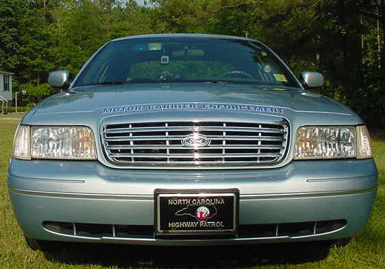 North Carolina police license plate image