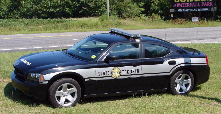 North Carolina police license plate image