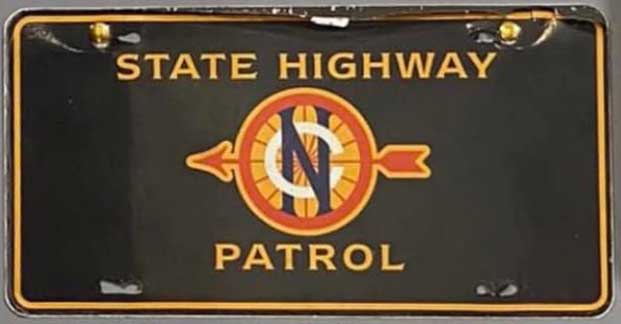 North Carolina police license plate image