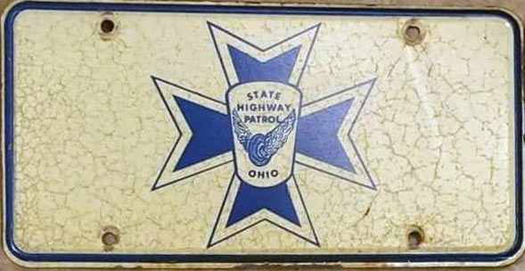 Ohio police license plate