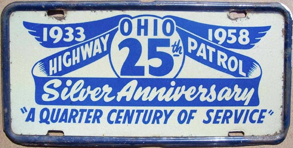 Ohio police license plate