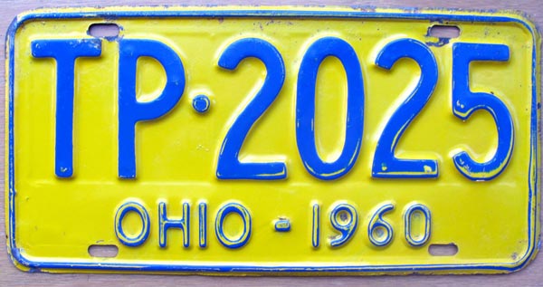 Ohio police license plate