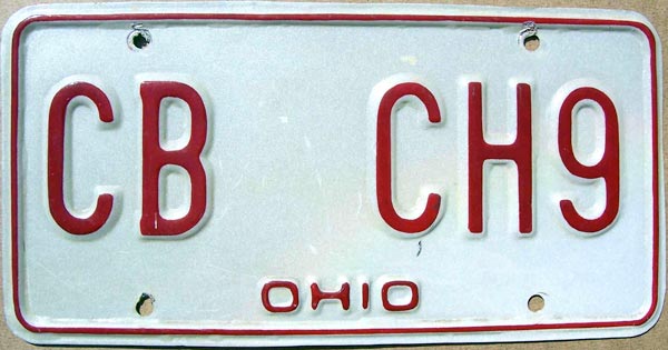 Ohio police license plate