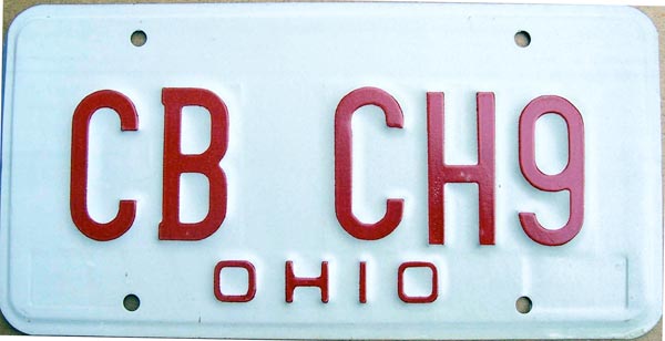 Ohio police license plate 