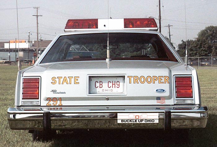 Ohio police license plate 