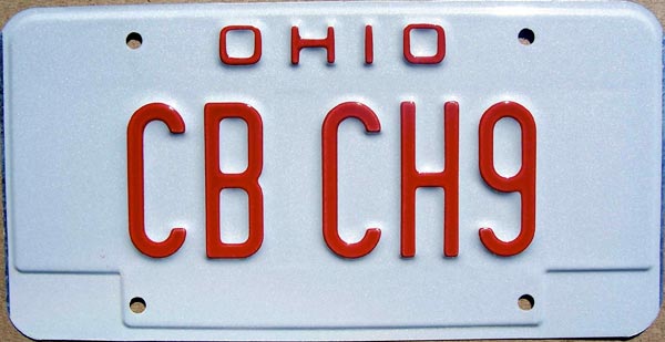 Ohio police license plate