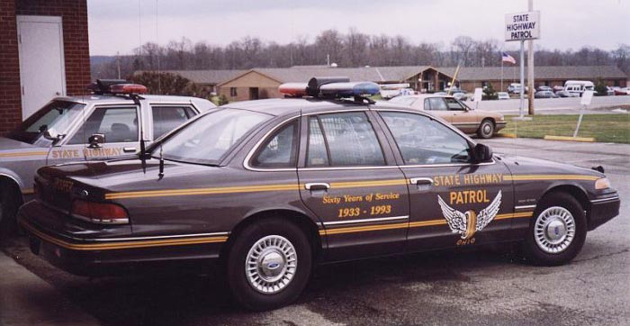 Ohio police license plate