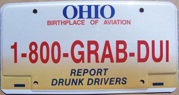 Ohio police license plate