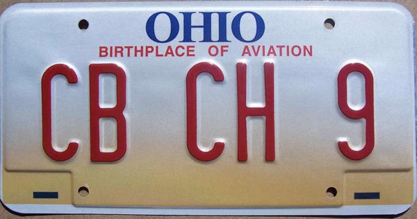 Ohio police license plate