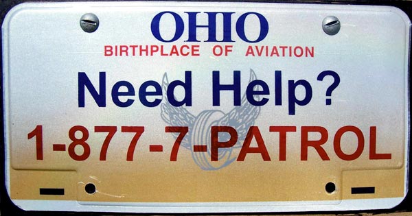 Ohio police license plate