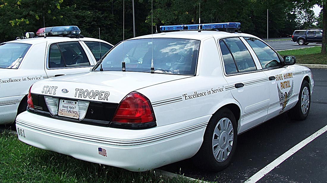 Ohio police license plate