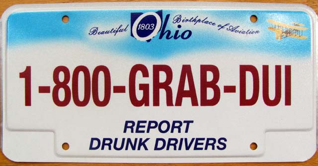 Ohio police license plate