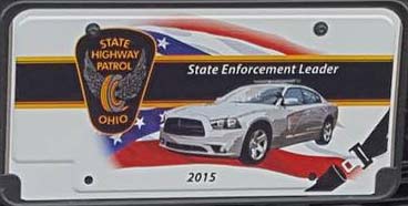 Ohio police license plate