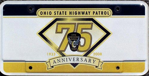 Ohio police license plate