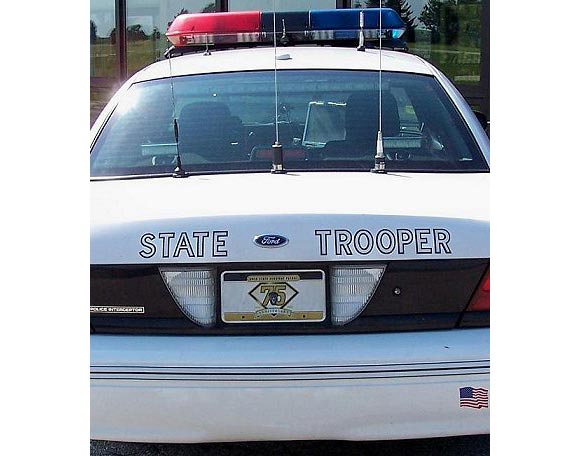 Ohio police license plate