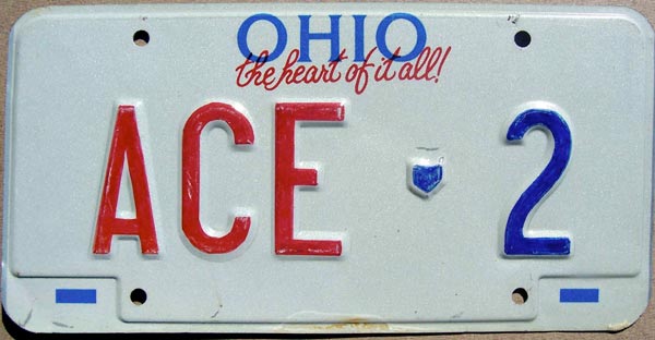 Ohio police license plate