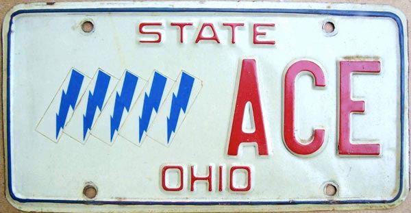 Ohio police license plate