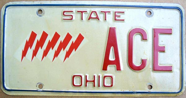 Ohio police license plate