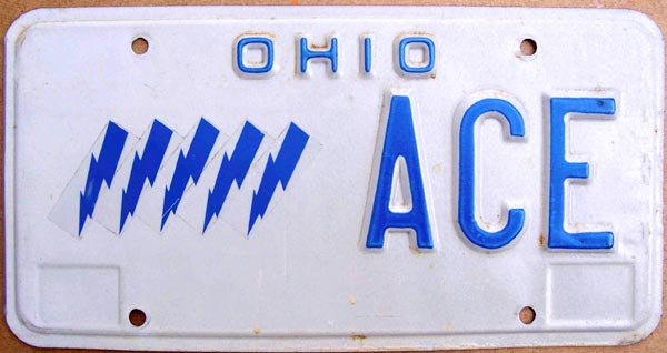 Ohio police license plate