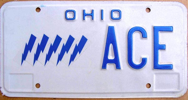 Ohio police license plate