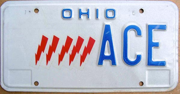 Ohio police license plate