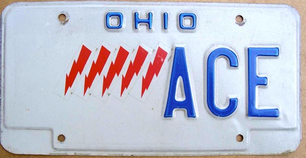 Ohio police license plate