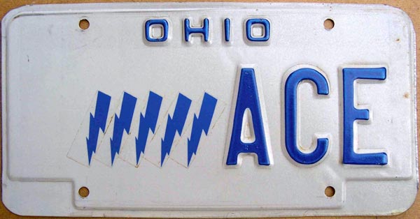 Ohio police license plate