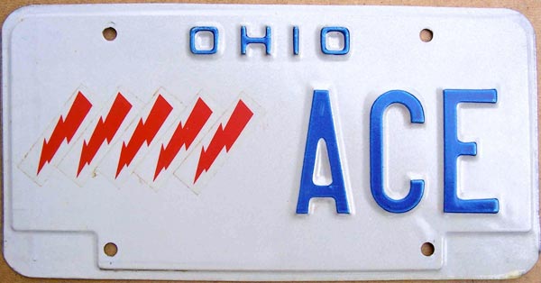 Ohio police license plate