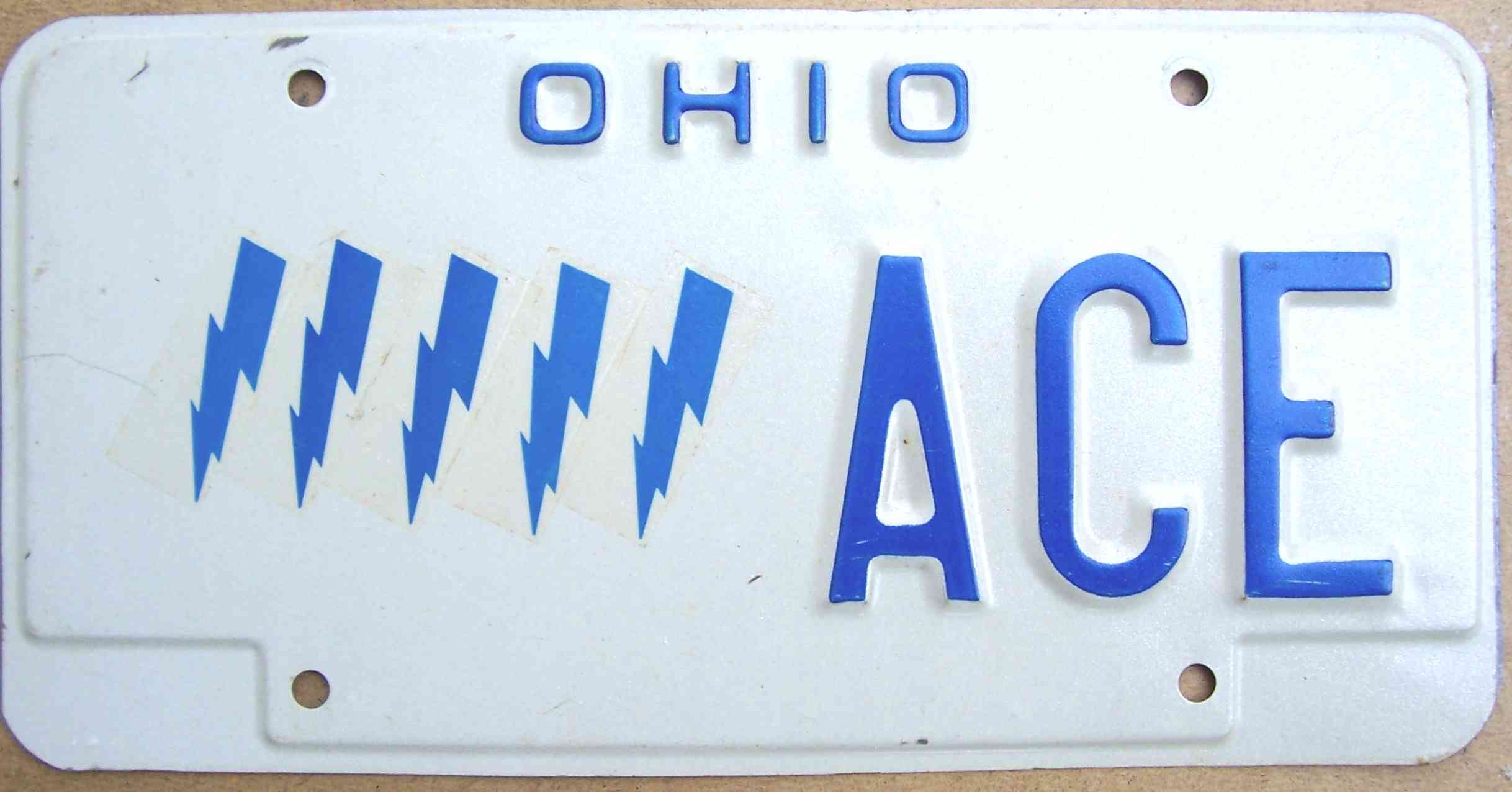 Ohio police license plate