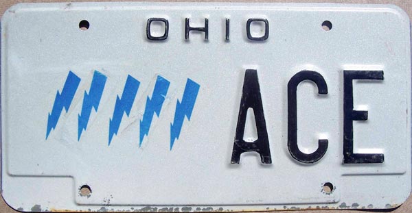 Ohio police license plate